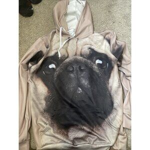 Unisex Newcosplay Hoodie Long Sleeve 3D Print Pug Dog Size 2xl